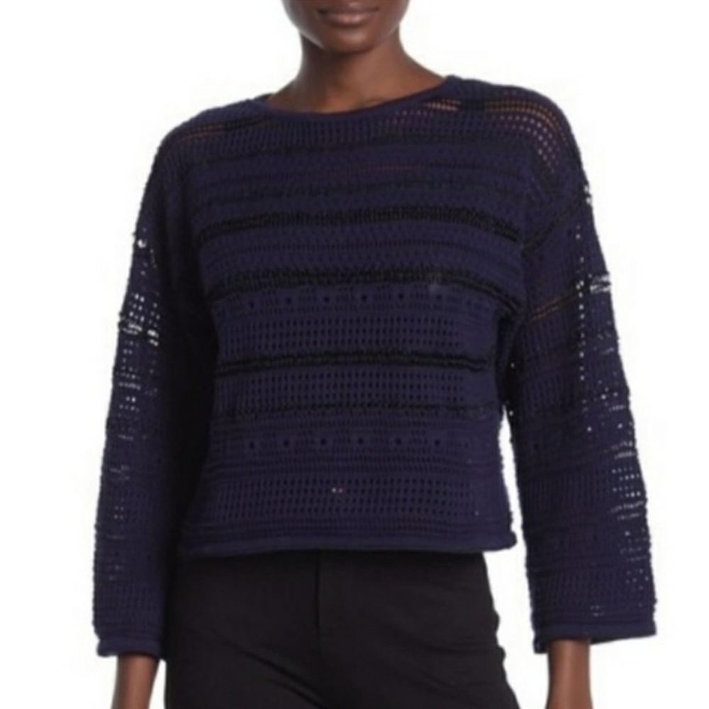 Ceny Open Knit Crochet Top SZ Small